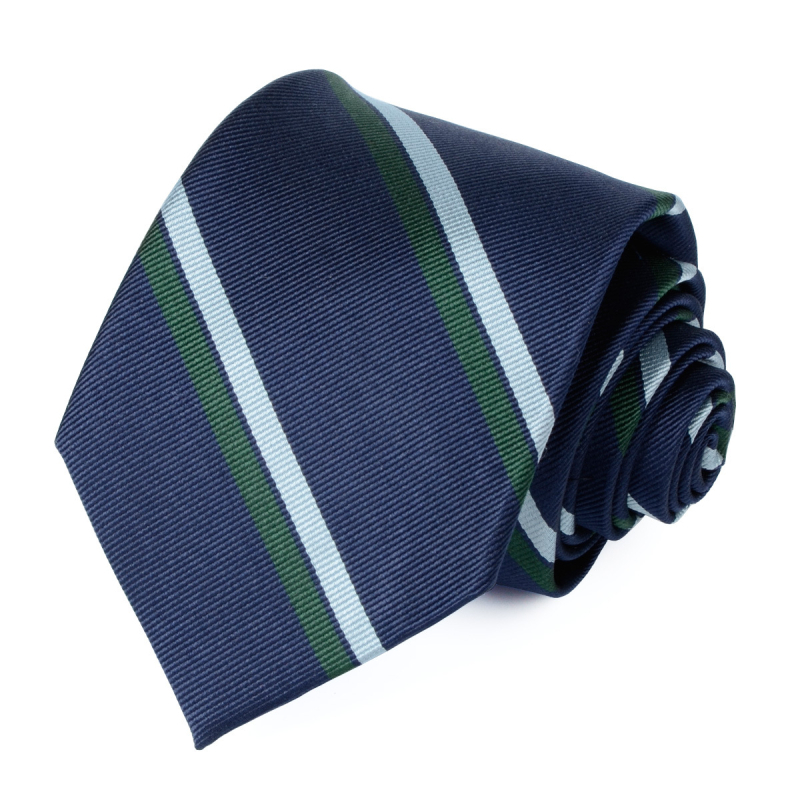 Галстук De L'isle, коприна, стил Arrow, райета, геометричен модел