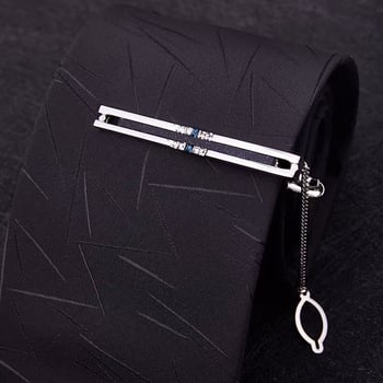 Клип за вратовръзка – Агат констелационен модел, метален аксесоар