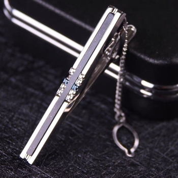 Клип за вратовръзка – Агат констелационен модел, метален аксесоар