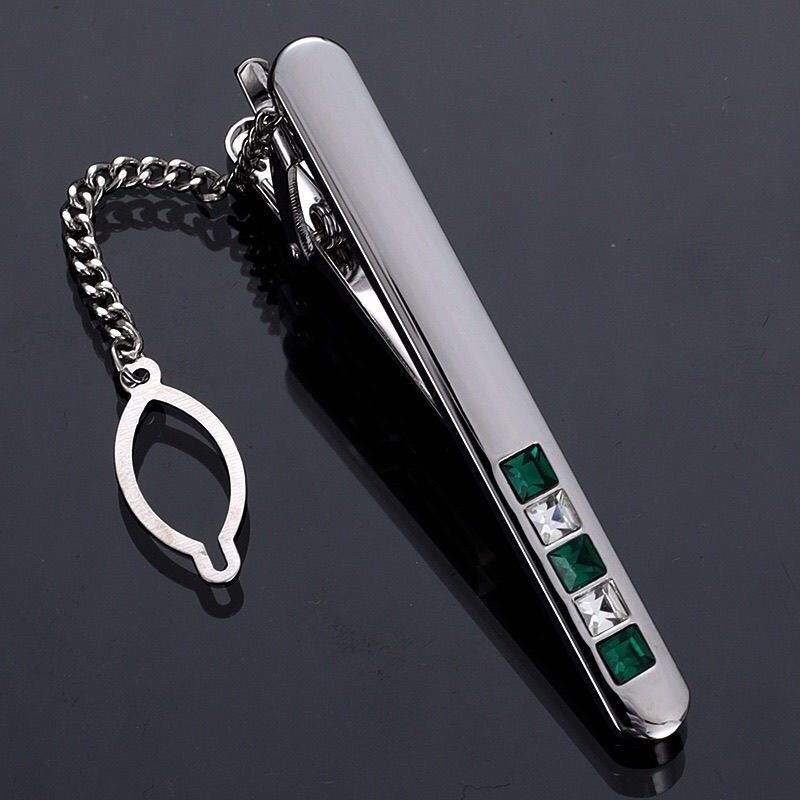 Клип за вратовръзка – Агат констелационен модел, метален аксесоар