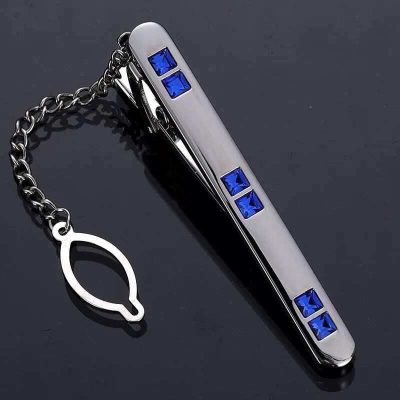 Клип за вратовръзка – Агат констелационен модел, метален аксесоар