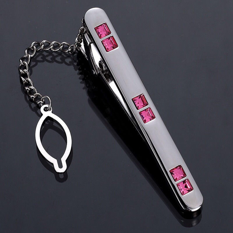 Клип за вратовръзка – Агат констелационен модел, метален аксесоар