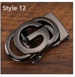 Автоматична катарама за колан, сплав, елипсовидна форма, модел с букви, бизнес стил