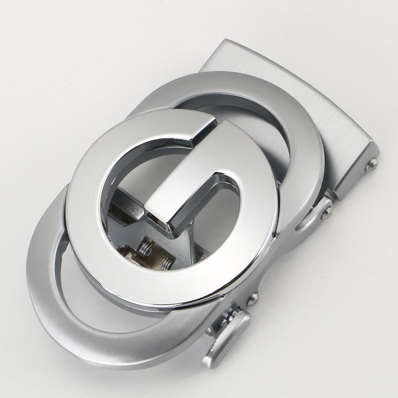 Автоматична катарама за колан, сплав, елипсовидна форма, модел с букви, бизнес стил