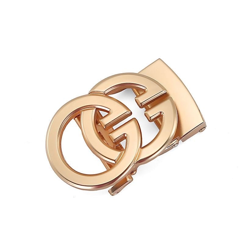 Автоматична катарама за колан, сплав, елипсовидна форма, модел с букви, бизнес стил