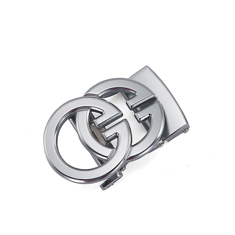Автоматична катарама за колан, сплав, елипсовидна форма, модел с букви, бизнес стил