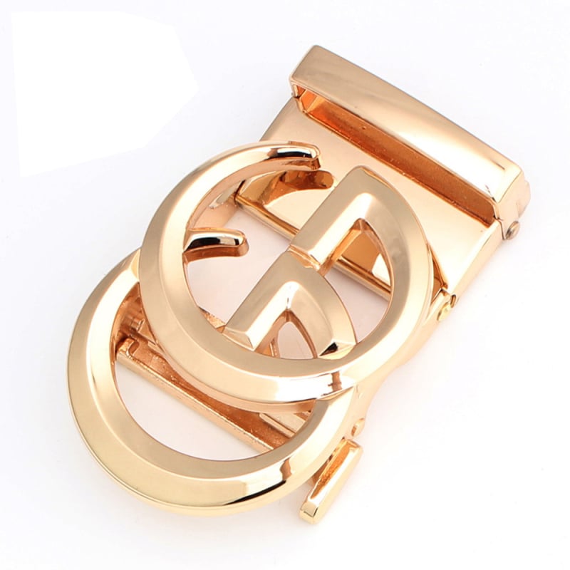 Автоматична катарама за колан, сплав, елипсовидна форма, модел с букви, бизнес стил