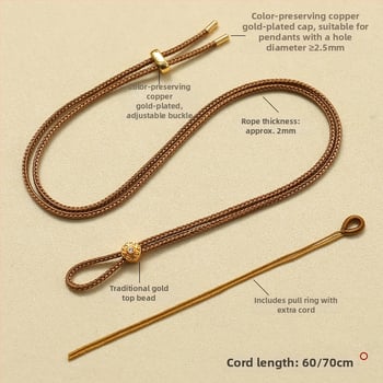 Rankų mezginiai jadeito pakabukas su virvele, su aštuonių lobynų kompasu, taikos motyvu ir moliūgo akcentu (Kilmė: Lianyungang; Medžiaga: medvilnė ir linas; Apdorojimas: rankinis mezginys)