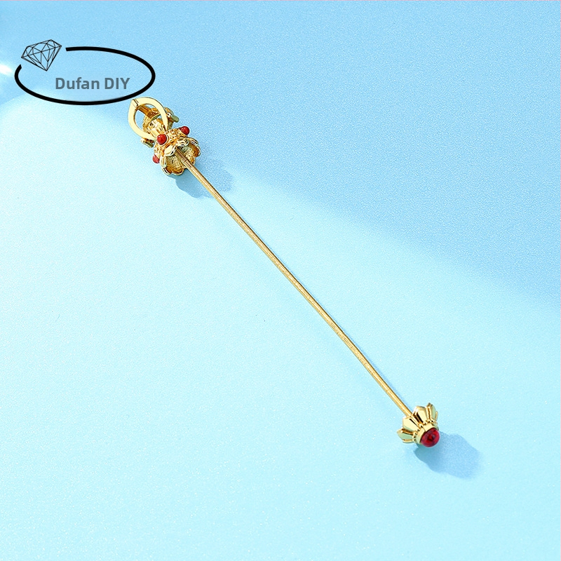 Réz nyaklánc elektroplattázott részletekkel, etnikus stílus, irodalmi retro, 2024 tavasza