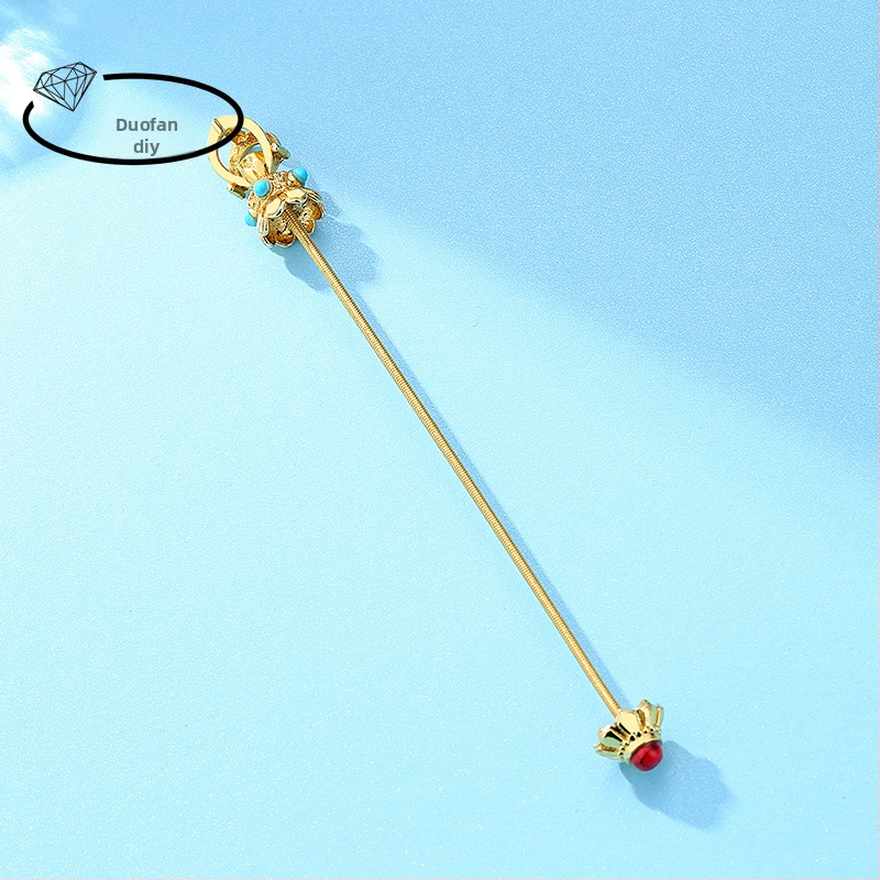 Réz nyaklánc elektroplattázott részletekkel, etnikus stílus, irodalmi retro, 2024 tavasza