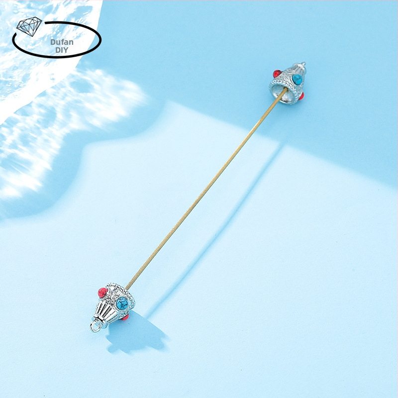 Réz nyaklánc elektroplattázott részletekkel, etnikus stílus, irodalmi retro, 2024 tavasza