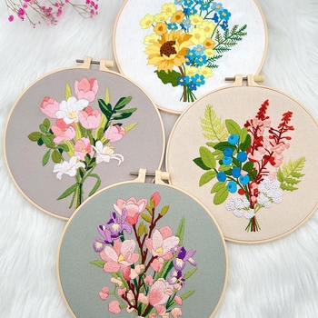 Lu hímzés DIY készlet – európai stílusú 3D textilhímzés kezdőknek