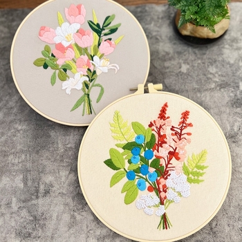 Lu hímzés DIY készlet – európai stílusú 3D textilhímzés kezdőknek