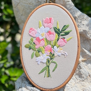 Lu hímzés DIY készlet – európai stílusú 3D textilhímzés kezdőknek