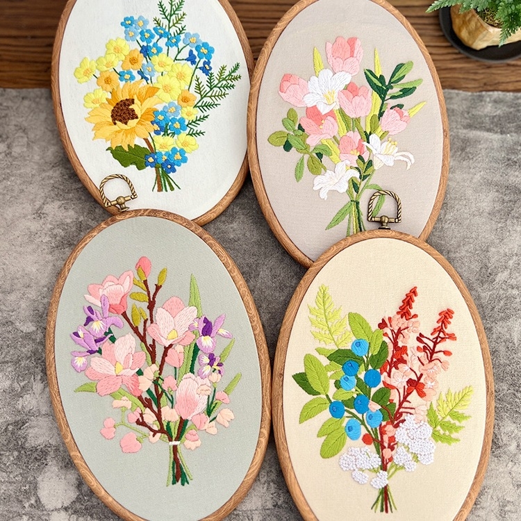 Lu hímzés DIY készlet – európai stílusú 3D textilhímzés kezdőknek