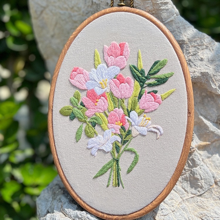 Lu hímzés DIY készlet – európai stílusú 3D textilhímzés kezdőknek