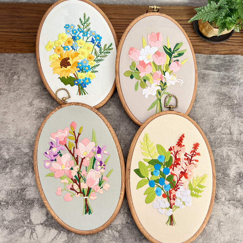 Lu hímzés DIY készlet – európai stílusú 3D textilhímzés kezdőknek