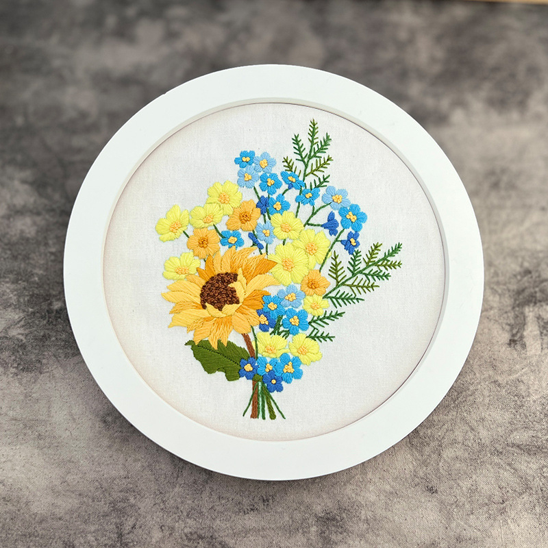 Lu hímzés DIY készlet – európai stílusú 3D textilhímzés kezdőknek