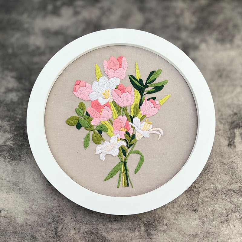 Lu hímzés DIY készlet – európai stílusú 3D textilhímzés kezdőknek