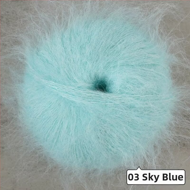 Keverék fonal kézi kötéshez – alpakka és mohír hosszú szálas keverék; gyűrűs sodrás; fonal forma: csoport; Mu Pai