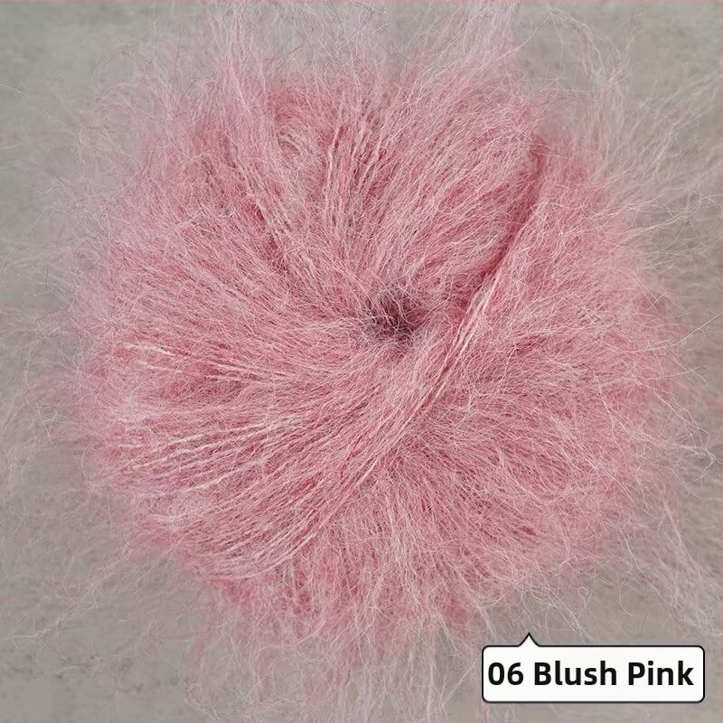 Keverék fonal kézi kötéshez – alpakka és mohír hosszú szálas keverék; gyűrűs sodrás; fonal forma: csoport; Mu Pai