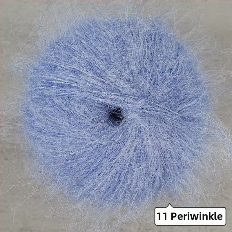 Keverék fonal kézi kötéshez – alpakka és mohír hosszú szálas keverék; gyűrűs sodrás; fonal forma: csoport; Mu Pai