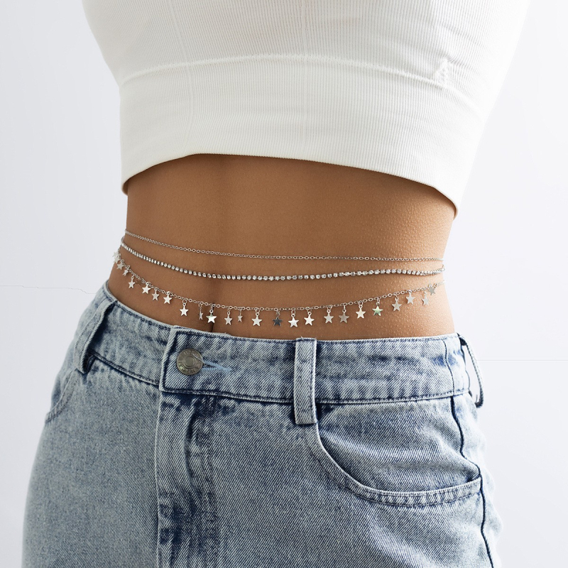 Višeslojni metalni kaiš za struk s resicama i srcolnim dizajnom, elektroplatiranje završetak, legura, ženski etnički stil