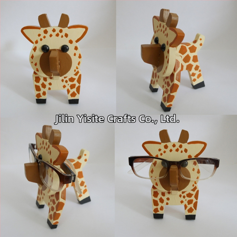 Medinis akių rėmelis su gyvūnų karikatūros motyvu, rankų dažytas, atsiejamas, šiuolaikiškas minimalistinis stilius, pritaikymas