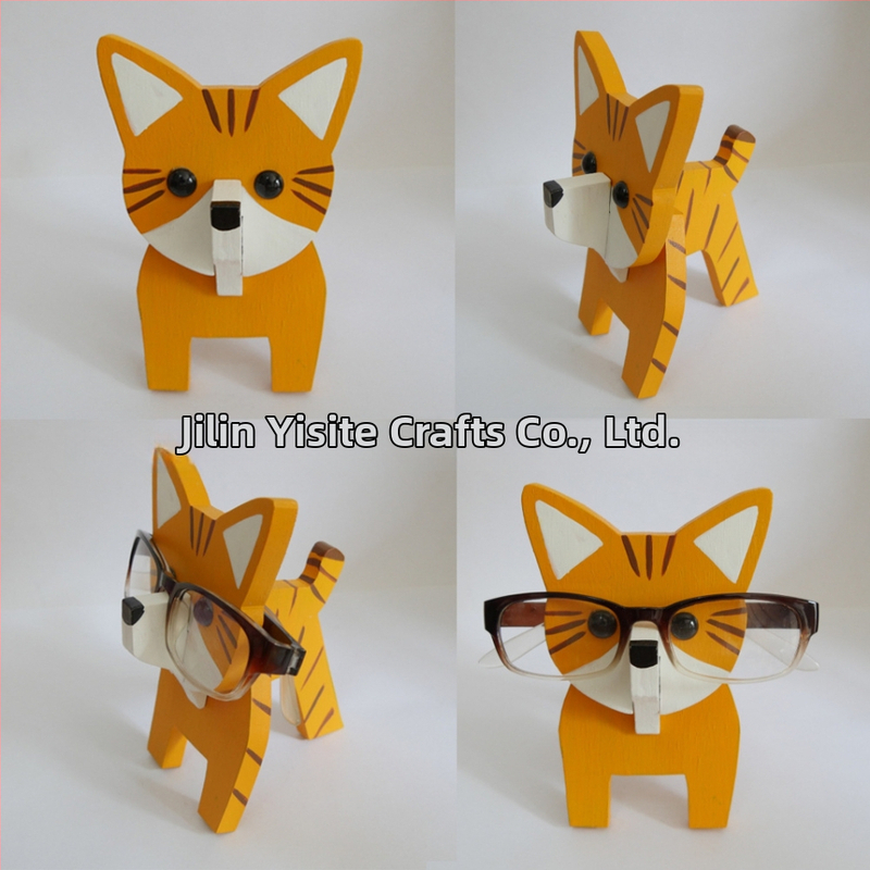 Medinis akių rėmelis su gyvūnų karikatūros motyvu, rankų dažytas, atsiejamas, šiuolaikiškas minimalistinis stilius, pritaikymas