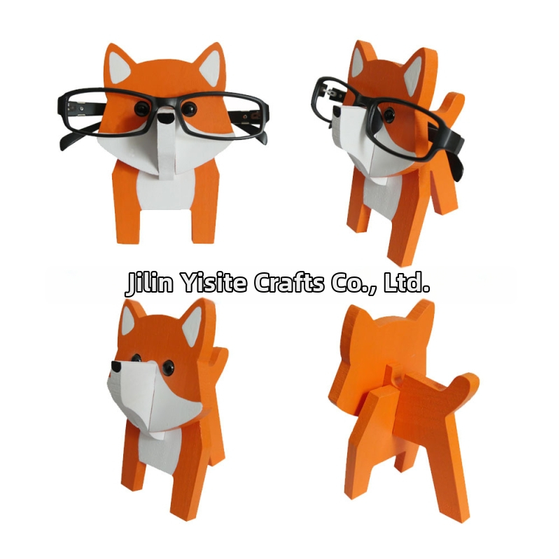 Medinis akių rėmelis su gyvūnų karikatūros motyvu, rankų dažytas, atsiejamas, šiuolaikiškas minimalistinis stilius, pritaikymas