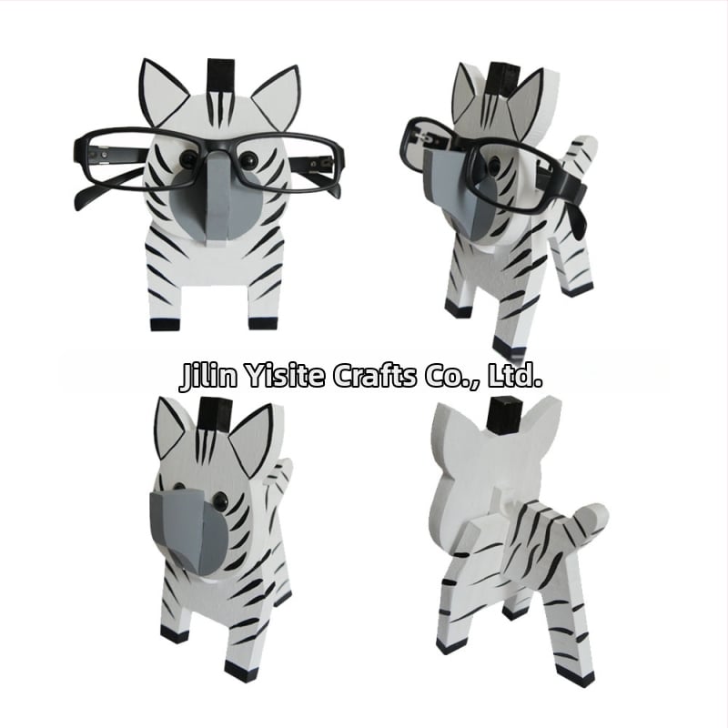 Medinis akių rėmelis su gyvūnų karikatūros motyvu, rankų dažytas, atsiejamas, šiuolaikiškas minimalistinis stilius, pritaikymas