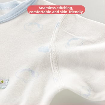 Naujagimių unisex medvilninis ilgomis rankovėmis kombinezonas, 100% medvilnė, amžius 0–12 mėnesių, pavasaris–ruduo