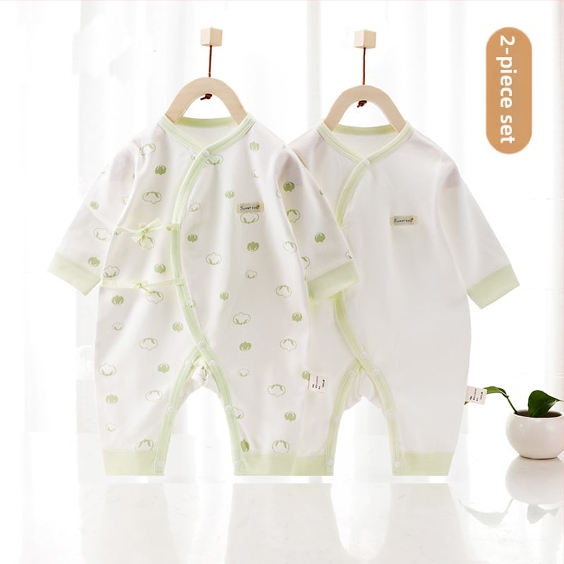 Naujagimių unisex medvilninis ilgomis rankovėmis kombinezonas, 100% medvilnė, amžius 0–12 mėnesių, pavasaris–ruduo