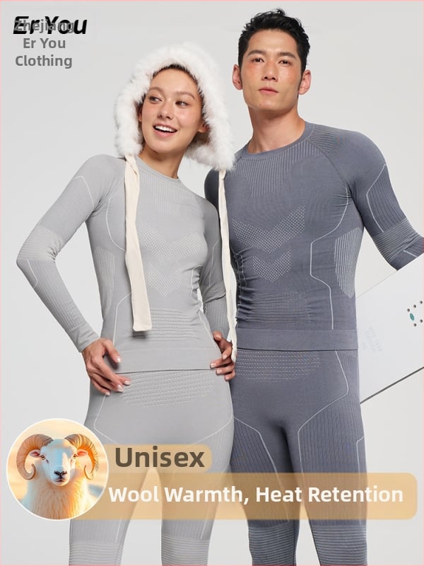 Unisex greitai džiūstantis kombinezonas iš avies vilnos su dryžiu raštu, skirtas lauko žygiams ir slidinėjimui, drėgmės šalinimas, žiemos- pavasario- rudens sezonams