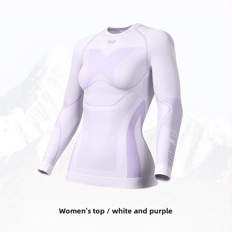 Unisex greitai džiūvantis lauko komplektas – nailono/elastano audinys, dryžių raštas, žiemai, pavasariui ir rudeniui; tinka bėgimui, važiavimui dviračiu, žygiams ir slidinėjimui