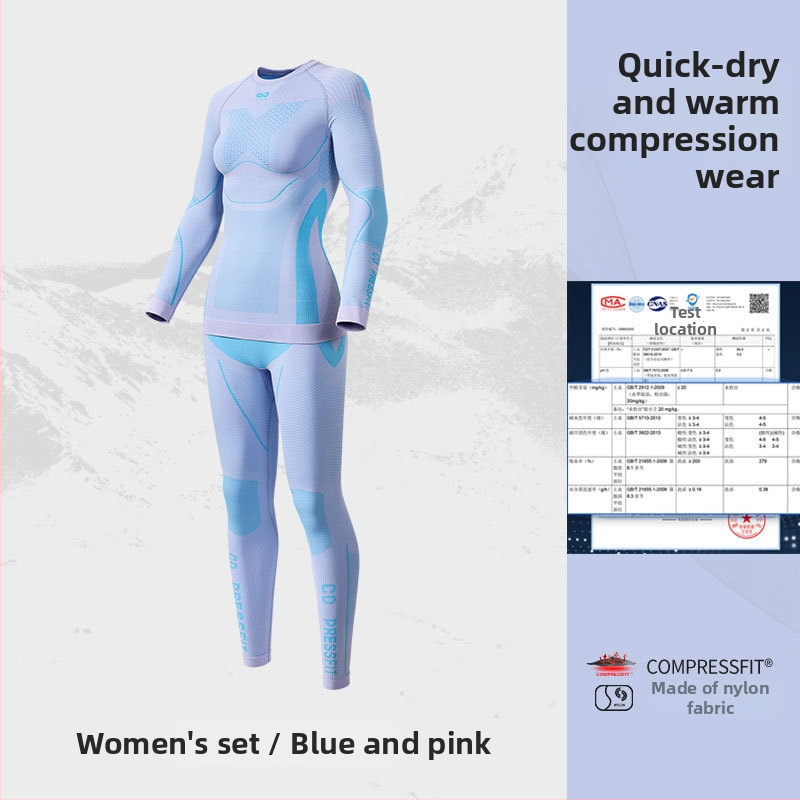 Unisex greitai džiūvantis lauko komplektas – nailono/elastano audinys, dryžių raštas, žiemai, pavasariui ir rudeniui; tinka bėgimui, važiavimui dviračiu, žygiams ir slidinėjimui