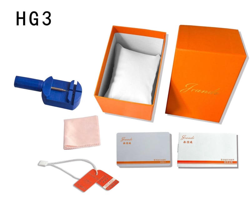 JRANDE κουτί για ρολόγια με διπλό καπάκι, συσκευασία δώρου, διαθεσιμότητα προσωποποίησης, 50 τεμάχια