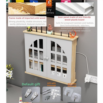 Bevielio maršrutizatoriaus laikymo dėžutė - sieninis montavimas, be gręžimo, masyvaus medžio, etninio stiliaus sieninis lentynų komplektas su 6 lygių