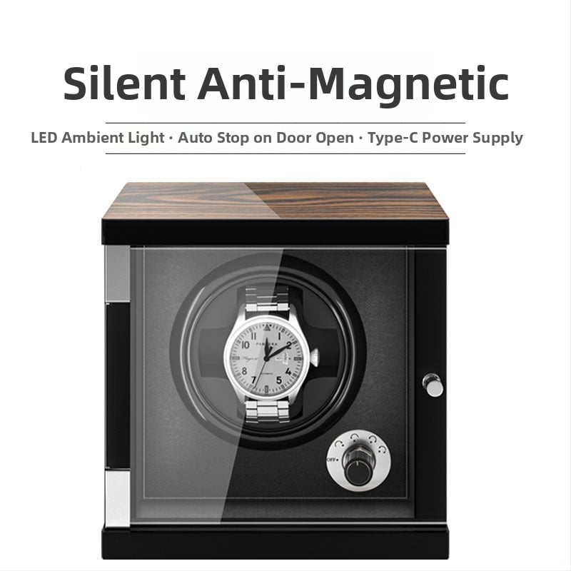 Κουτί περιστροφής ρολογιών με μοτέρ, από πεύκο υψηλής πυκνότητας και PU δέρμα, φινίρισμα πιάνου, μοντέλα 1+0–9+0, κατάλληλο για δώρο περιτύλιγμα κοσμημάτων