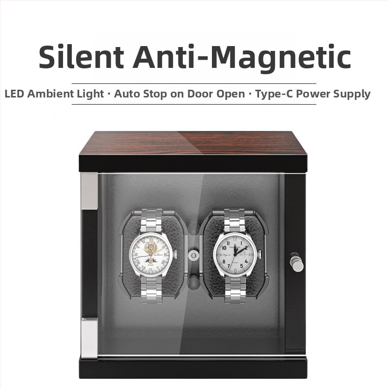 Κουτί περιστροφής ρολογιών με μοτέρ, από πεύκο υψηλής πυκνότητας και PU δέρμα, φινίρισμα πιάνου, μοντέλα 1+0–9+0, κατάλληλο για δώρο περιτύλιγμα κοσμημάτων