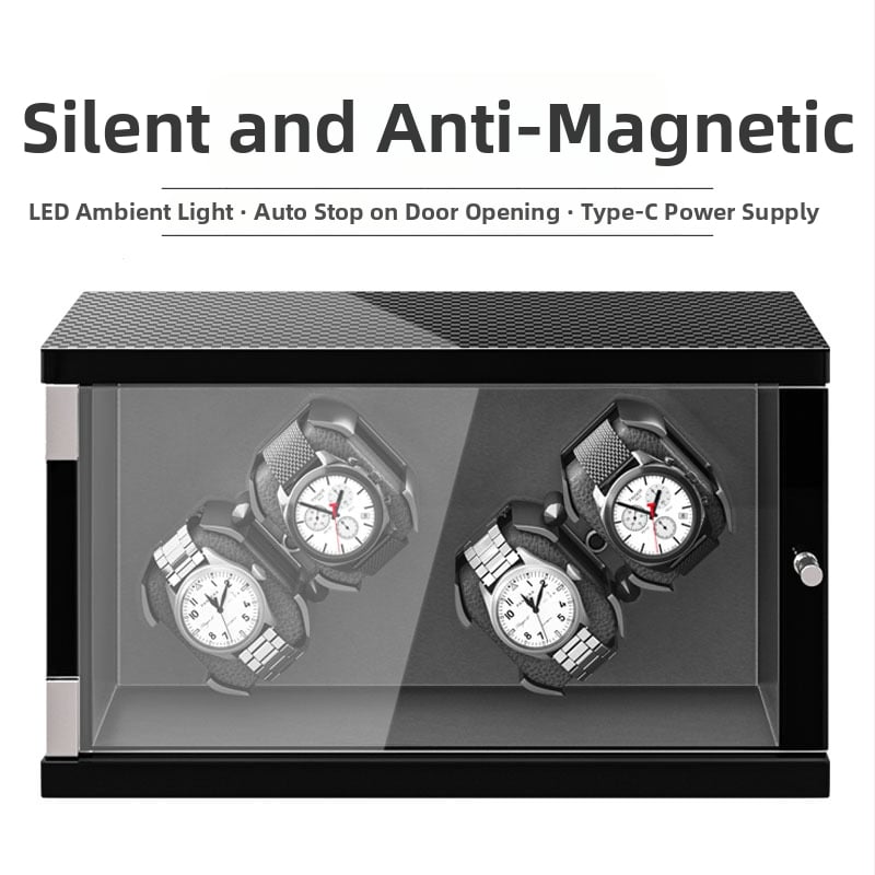 Κουτί περιστροφής ρολογιών με μοτέρ, από πεύκο υψηλής πυκνότητας και PU δέρμα, φινίρισμα πιάνου, μοντέλα 1+0–9+0, κατάλληλο για δώρο περιτύλιγμα κοσμημάτων