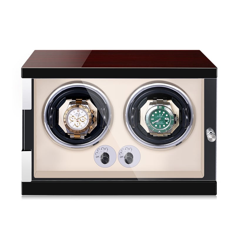 Κουτί περιστροφής ρολογιών με μοτέρ, από πεύκο υψηλής πυκνότητας και PU δέρμα, φινίρισμα πιάνου, μοντέλα 1+0–9+0, κατάλληλο για δώρο περιτύλιγμα κοσμημάτων