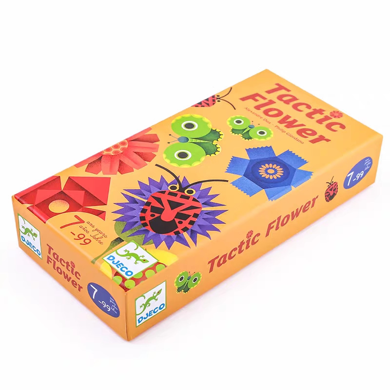 Djeco kartu galda spēle ar loģisku domāšanu un dzīvnieku tērēšanās tēmu — materiāli: plastmasa un papīrs; vecums 4–14 gadi; veicina intelektuālo attīstību, roku darbību un interaktīvu spēli.