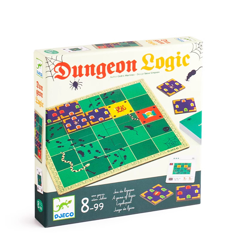 Djeco kartu galda spēle ar loģisku domāšanu un dzīvnieku tērēšanās tēmu — materiāli: plastmasa un papīrs; vecums 4–14 gadi; veicina intelektuālo attīstību, roku darbību un interaktīvu spēli.