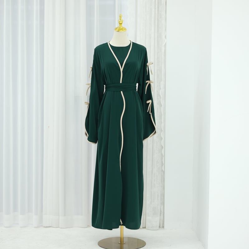 Loriya abajos suknelė su kaspinu, poliesteris, ilgos rankovės, be apykaklės