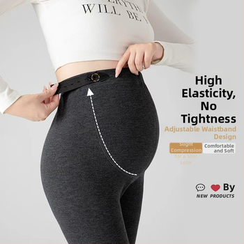 Κολάν εγκυμοσύνης για χειμώνα με φλίς επένδυση, ύφασμα βαμβάκι-νίλον, κατακόρυφες ρίγες, μήκος 9/10, εφαρμογή slim