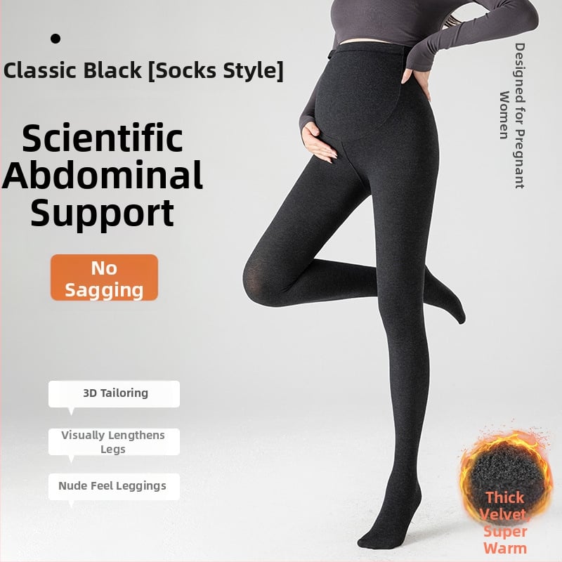 Κολάν εγκυμοσύνης για χειμώνα με φλίς επένδυση, ύφασμα βαμβάκι-νίλον, κατακόρυφες ρίγες, μήκος 9/10, εφαρμογή slim