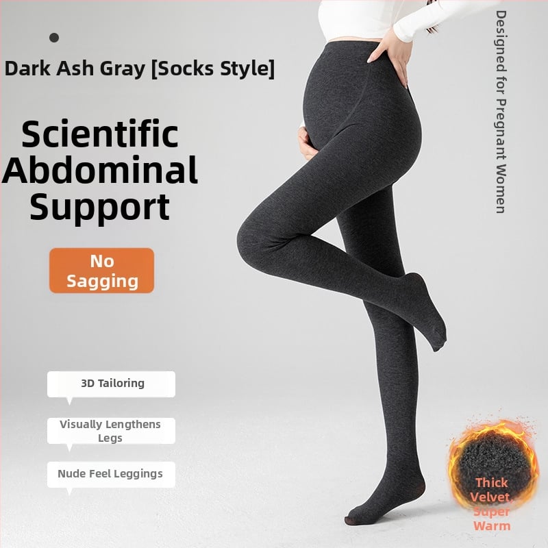 Κολάν εγκυμοσύνης για χειμώνα με φλίς επένδυση, ύφασμα βαμβάκι-νίλον, κατακόρυφες ρίγες, μήκος 9/10, εφαρμογή slim