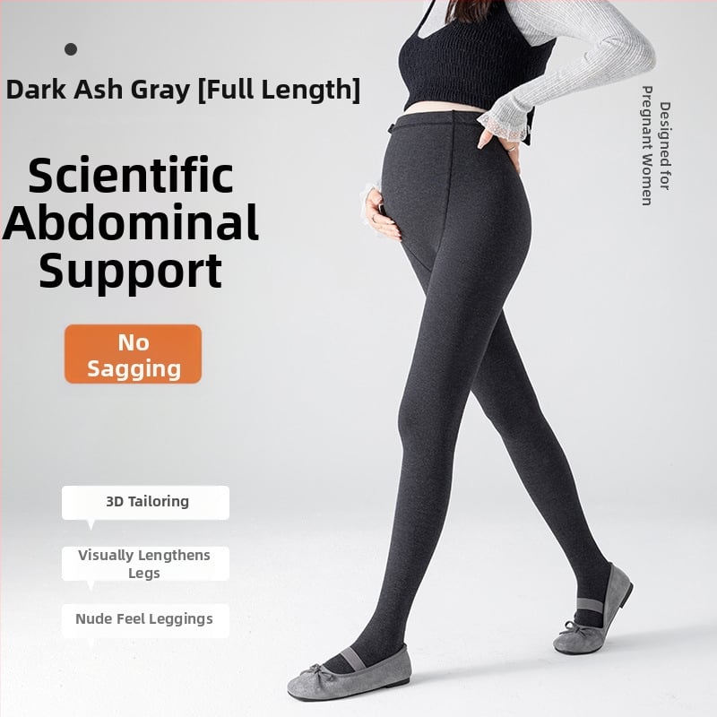 Κολάν εγκυμοσύνης για χειμώνα με φλίς επένδυση, ύφασμα βαμβάκι-νίλον, κατακόρυφες ρίγες, μήκος 9/10, εφαρμογή slim