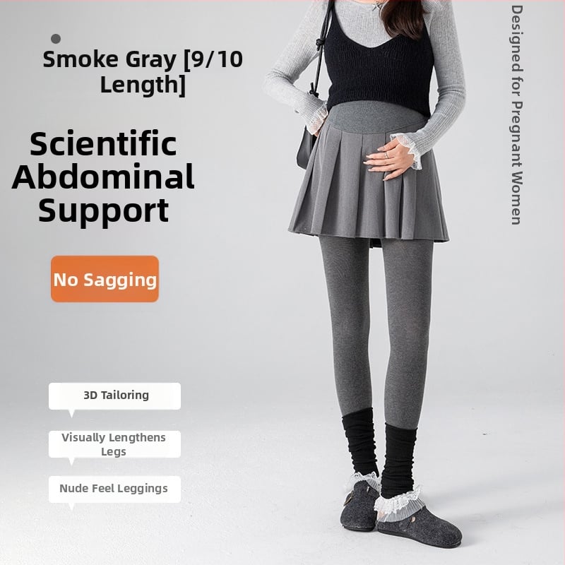 Κολάν εγκυμοσύνης για χειμώνα με φλίς επένδυση, ύφασμα βαμβάκι-νίλον, κατακόρυφες ρίγες, μήκος 9/10, εφαρμογή slim